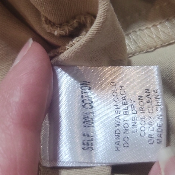 FASHION NOVA Tan High Waist Tortoise Button Wide Leg Pants - Picture 12 of 14